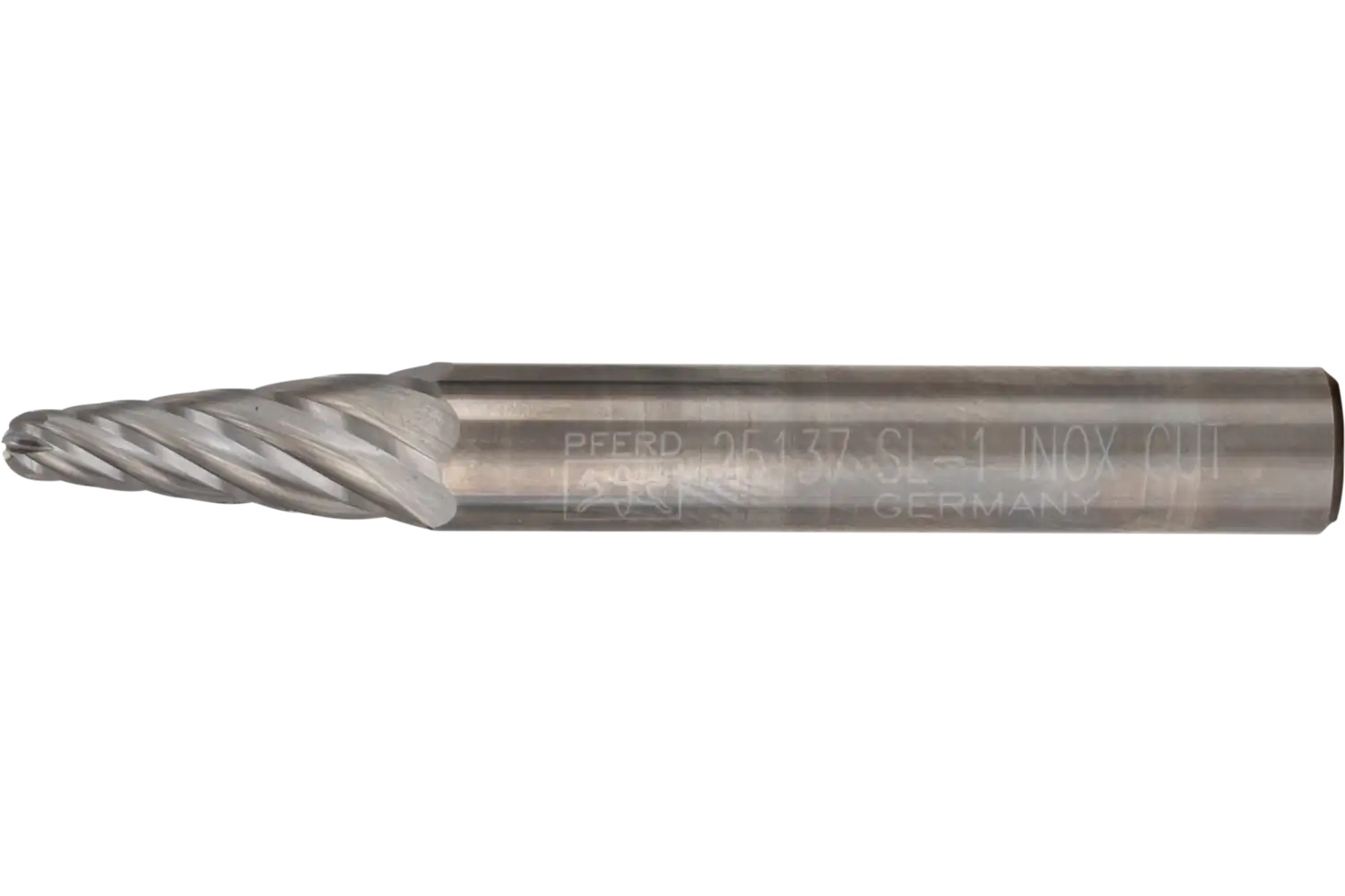 Picture of Pferd Carbide Bur SL-1 14° Taper Inox Cut 1/4" x 5/8" x 1/4" Shank